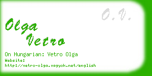 olga vetro business card